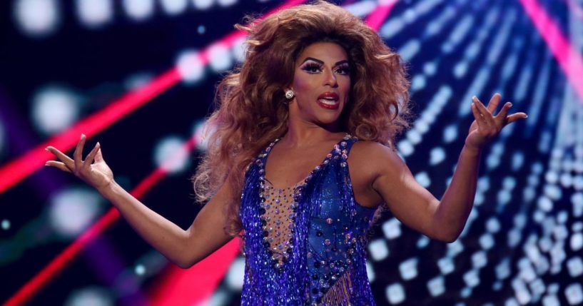 Drag queen Shangela performs during the 2020 GayVN Awards on Jan. 20, 2020, in Las Vegas.