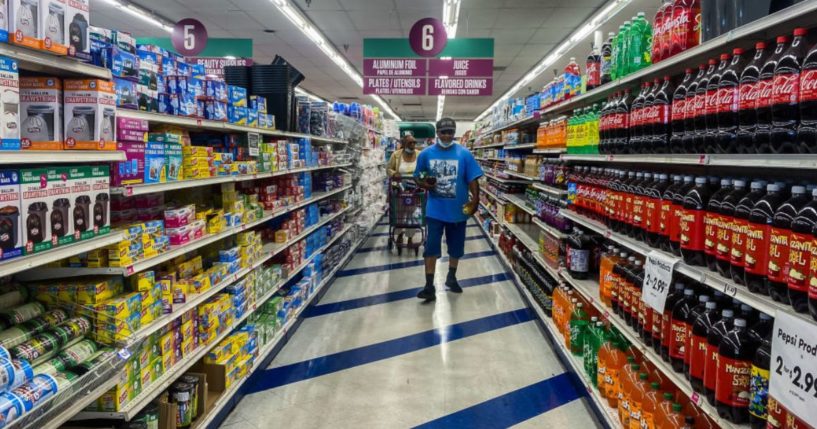 Inside a 99 Cents Only store in Santa Monica, California