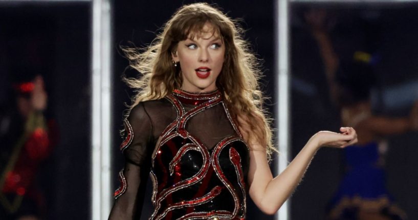 Taylor Swift performs during a concert in Singapore on March 2.