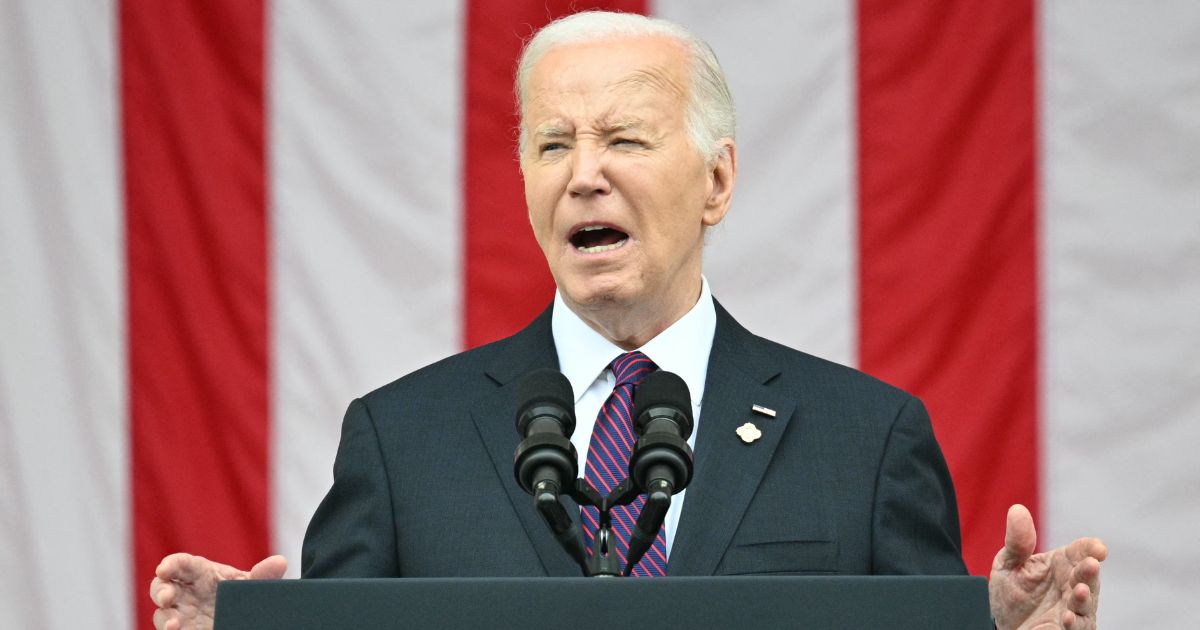 President Joe Biden speaks at the 156th National Memorial Day observance at Arlington National Cemetery in Arlington, Virginia, on Monday.