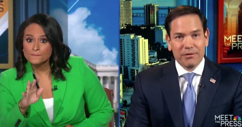 Kristen Welker interviewing Marco Rubio on "Meet the Press"