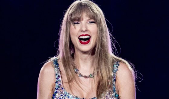 Taylor Swift performs on stage during her Eras Tour concert at the Friends Arena in Stockholm, Sweden on Friday.