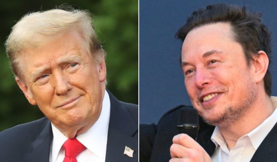 At left, former President Donald Trump arrives at a rally in New York's South Bronx on May 23. At right, Elon Musk raises his glass during an event at the Sant'Angelo Castle in Rome on Dec. 16.