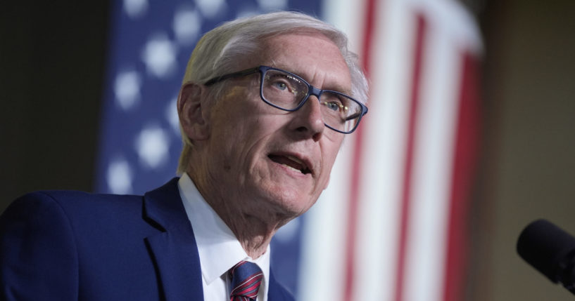 Wisconsin Gov. Tony Evers speaks before President Joe Biden delivers remarks on his “Investing in America agenda” at Gateway Technical College, Wednesday, May 8, 2024, in Sturtevant, Wis.