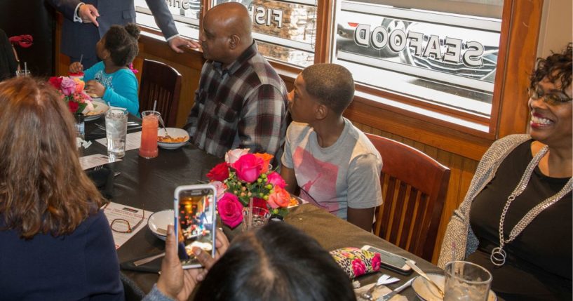 people eating at Red Lobster