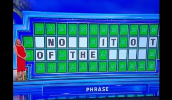 The phrase "Knock it out of the park" is all but spelled out on a "Wheel of Fortune" game board.