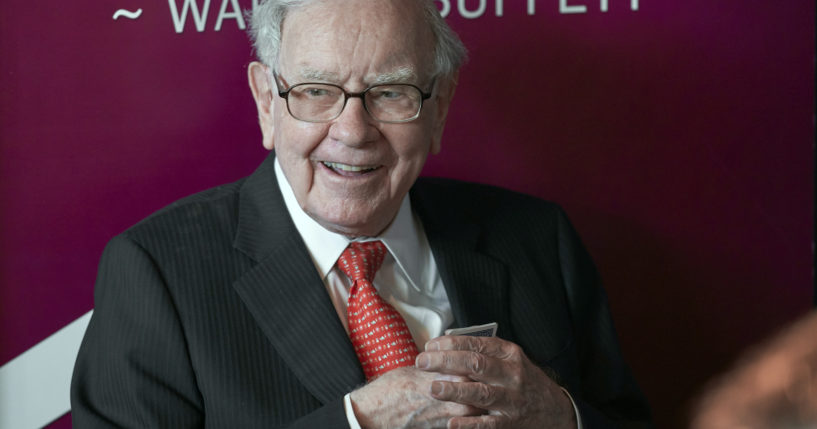 Warren Buffett, chairman and CEO of Berkshire Hathaway, is seen in a 2019 file photo. Buffett is giving away another $5.3 billion worth of Berkshire Hathaway stock to five foundations in accordance with his longtime giving plan.