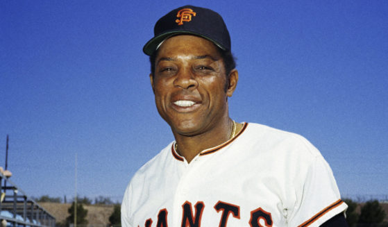 The New York Giants' Willie Mays poses for a photo during baseball spring training in 1972.