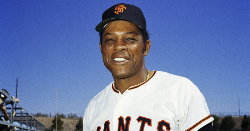 The New York Giants' Willie Mays poses for a photo during baseball spring training in 1972.