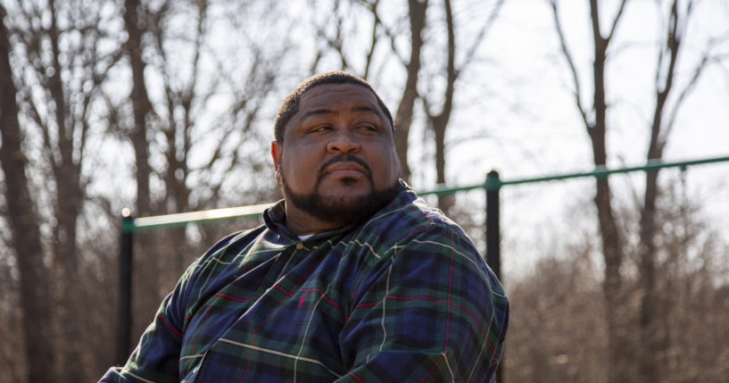 A February 2020 photo provided by the American Civil Liberties Union shows Robert Williams of Farmington Hills, Michigan, a suburb of Detroit. On Friday, the ACLU announced the city of Detroit has agreed to pay $300,000 to Williams after police use of facial recognition technology caused him to be wrongly accused of shoplifting.