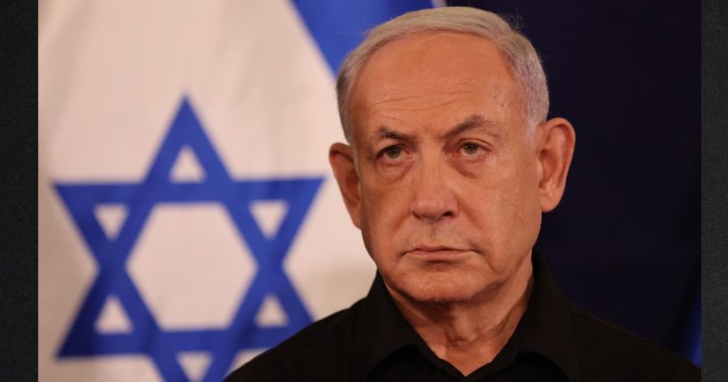 Israeli Prime Minister Benjamin Netanyahu is seen in a file photo speaking at a news conference in Tel Aviv in October.