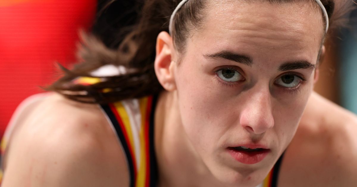 Caitlin Clark of the Indiana Fever looks on during the first quarter of a game against the New York Liberty in New York City on Sunday.