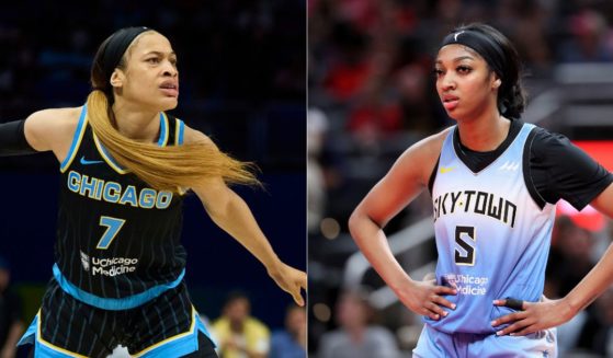 Chicago Sky players Chennedy Carter, left, and Angel Reese, right, are facing backlash after they made allegations of harassment when a man asked Carter a question outside the team's hotel.