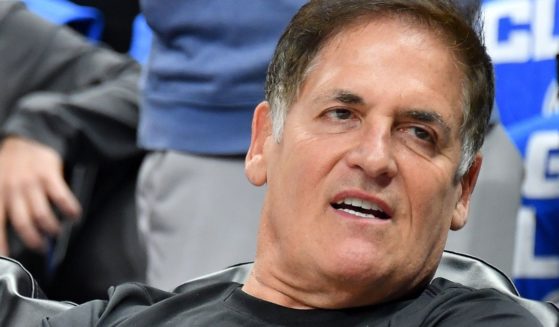 Mark Cuban attends an NBA game between the Los Angeles Clippers and the Dallas Mavericks at Crypto.com Arena in Los Angeles on April 21.