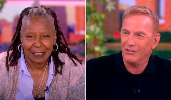 Co-host Whoopi Goldberg interrupted Kevin Costner on "The View."