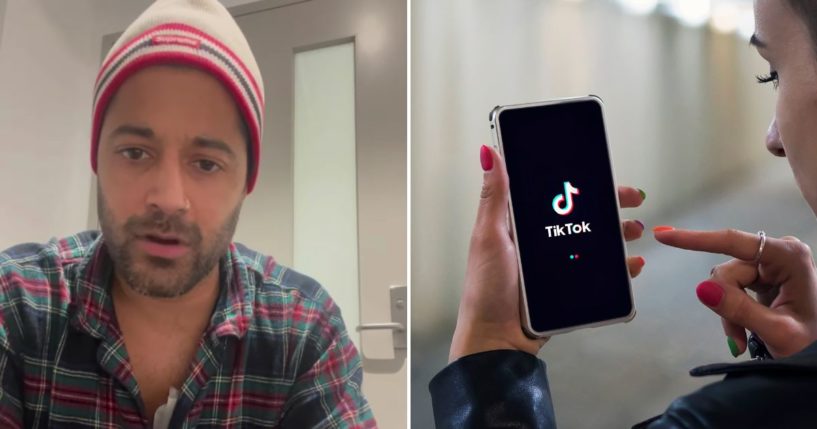 Govind Sandhu and the TikTok logo on a smart phone