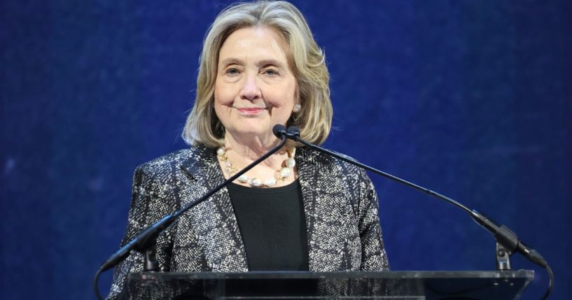 Hillary Rodham Clinton speaks on stage during Vital Voices 23rd Annual Global Leadership Awards in Washington, D.C., on May 30.