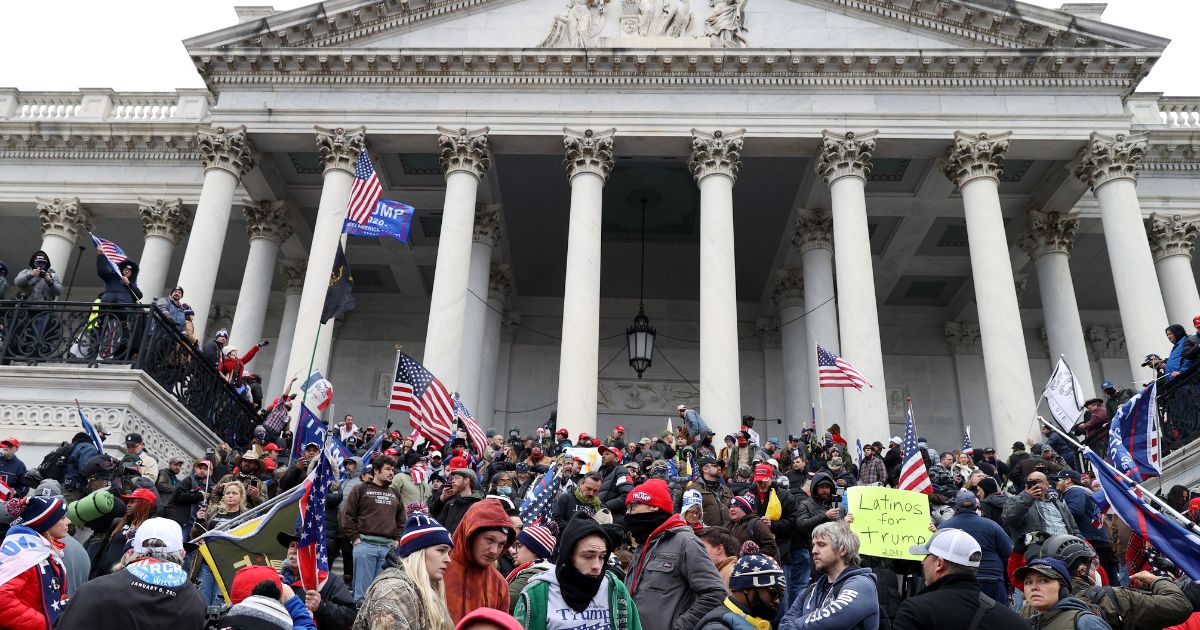 Pro-Trump protesters gather at the U.S. Capitol in Washington on Jan. 6, 2021.