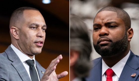 GOP Rep Byron Donalds of Florida, right, took to social media to set the record straight after House Minority Leader Hakeem Jeffries of New York, right, accused him of saying life was better for black people under Jim Crow laws.