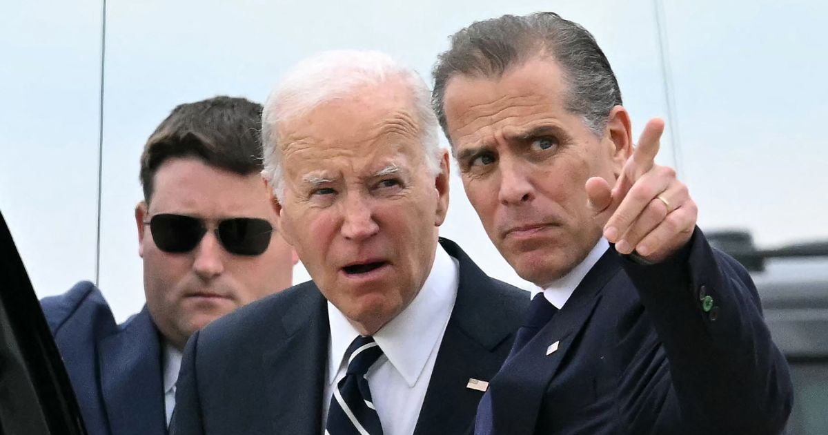 President Joe Biden talks with his son Hunter Biden upon arrival at Delaware Air National Guard Base in New Castle, Delaware, Tuesday. A jury found Hunter Biden guilty this week on federal gun charges in a historic first criminal prosecution of the child of a sitting U.S. president. The 54-year-old son of President Joe Biden was convicted on all three of the federal charges facing him, CNN and other media reported.