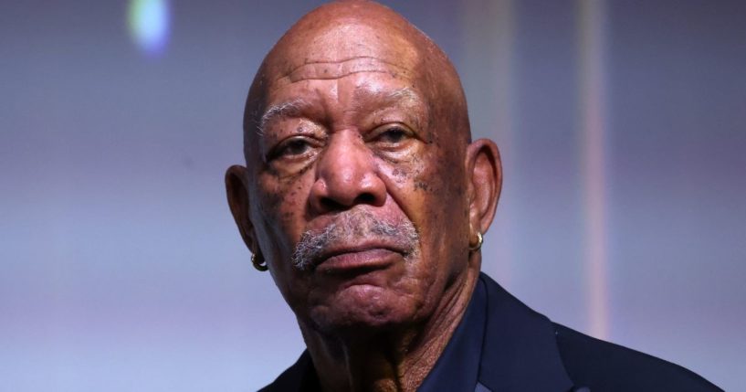 Morgan Freeman is pictured on stage at the Opening Ceremony during the 63rd Monte-Carlo Television Festival in Monte-Carlo, Monaco, on Friday.