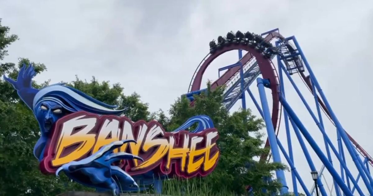 The Banshee roller coaster, where a fatal incident cost an amusement park visitor his life.