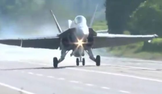 Swiss fighter jets landed on a motorway in a drill to test the military's ability to operate from improvised locations.
