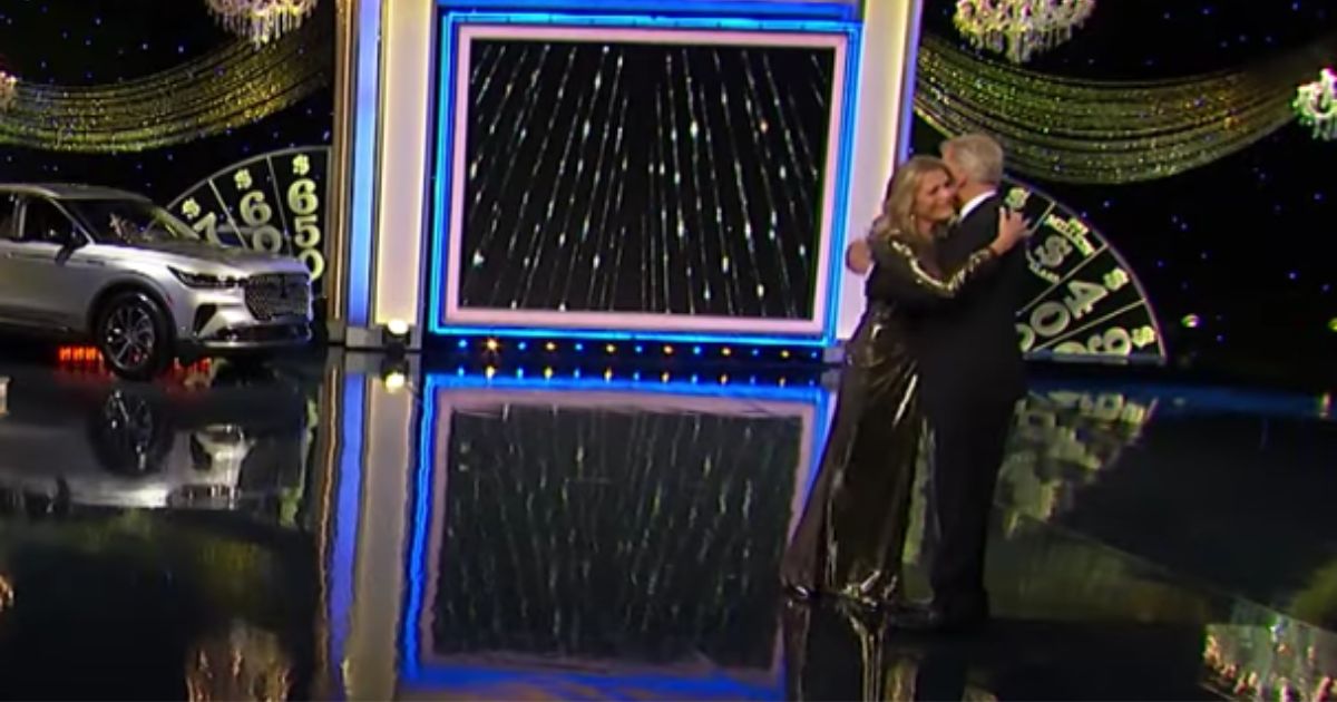 Vanna White and Pat Sajak embrace after White said goodbye to Sajak in an emotional, pre-recorded video on Thursday night’s “Wheel of Fortune." Sajak is retiring after more than four decades on the popular game show.