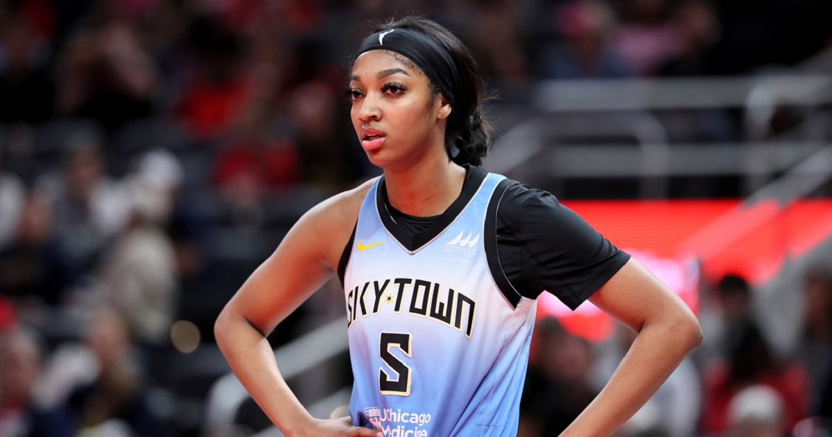 The Chicago Sky's Angel Reese, pictured in a Saturday WNBA game in Indianapolis.