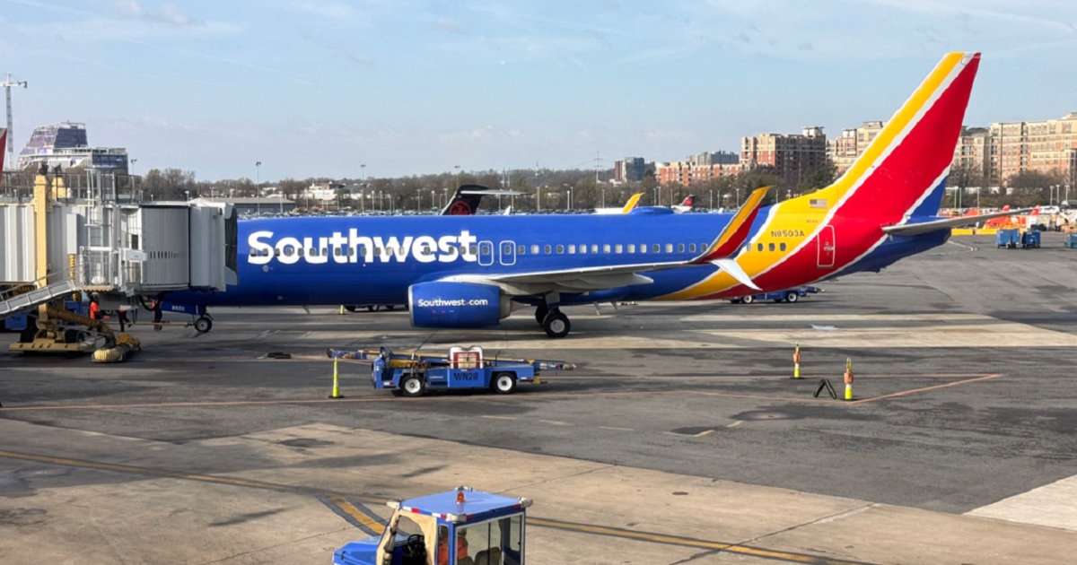 A Southwest Airlines Boeing 737 is pictured in a March file photo at Washington's Reagan National Airport.
