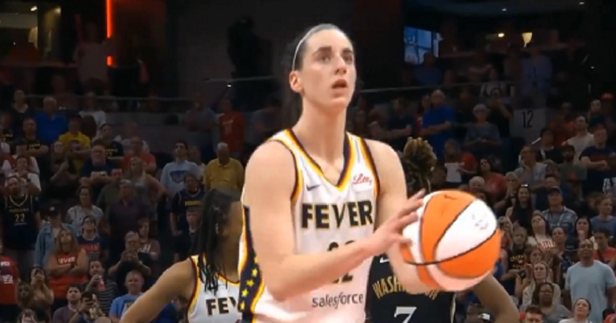 The WNBA's Caitlin Clark prepares to shoot from the foul line during her Indiana Fever's victory Wednesday night over the Washington Mystics.