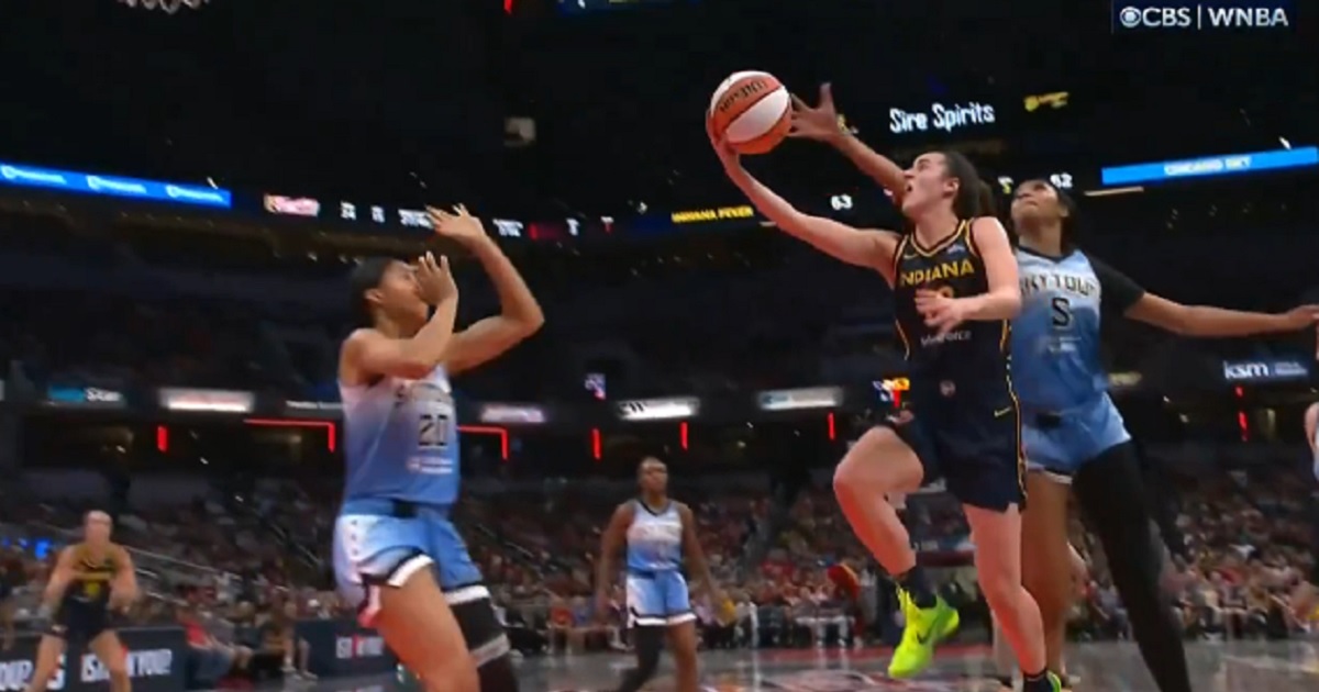 Watch: Angel Reese Forcefully Blocks Caitlin Clark in Intense Foul as Rivalry Intensifies