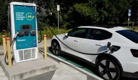 An electric car charging station on June 8, 2024 in Gold Coast, Australia. Australians are buying electric cars in record numbers but charging stations are not as quick to catch up with many places in high density areas not having the appropriate number of charging points for the vehicles.