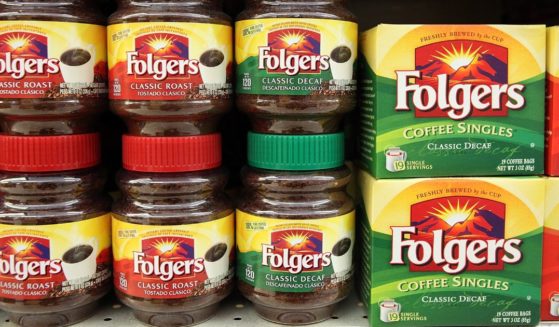 Packages of Folgers coffee are displayed on a shelf at Cal-Mart Market on May 24, 2011 in San Francisco, California.