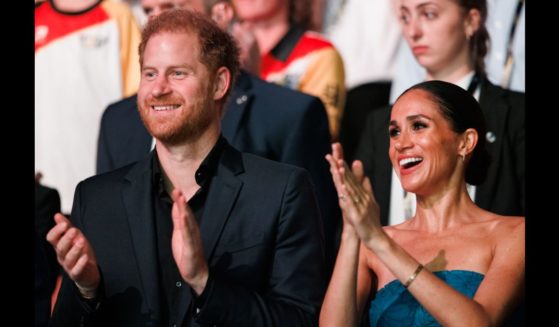 Prince Harry, Duke of Sussex and Meghan, Duchess of Sussex are seen during the closing ceremony of the Invictus Games Düsseldorf 2023 at Merkur Spiel-Arena on September 16, 2023 in Duesseldorf, Germany.