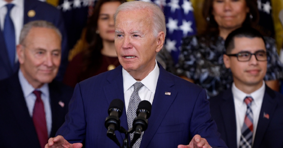 President Joe Biden, pictured speaking at the White House on June 18, has lost a crucial fundraising edge over GOP challenger and former President Donald Trump.
