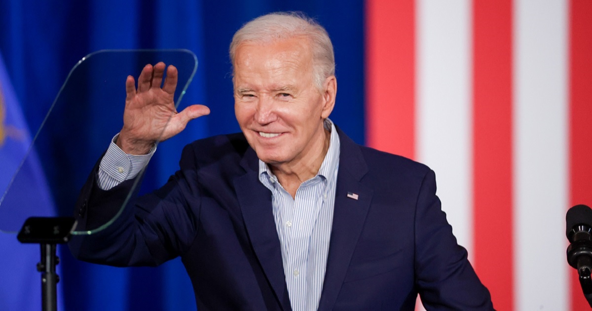 President Joe Biden grins in a March file photo in Las Vegas in March.
