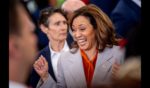 U.S. Vice President Kamala Harris greets members of the audience after speaking at a campaign event for Maryland Democratic candidate for U.S. Senate and Prince George's County Executive Angela Alsobrooks at Kentland Community Center on June 7, 2024 in Landover, Maryland.