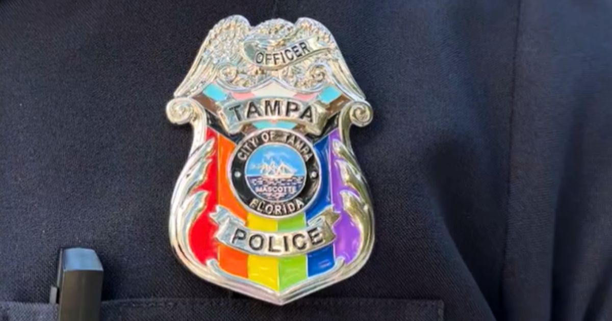 The Tampa, Florida, Police Department showed off its new LGBT "pride" badge on social media.