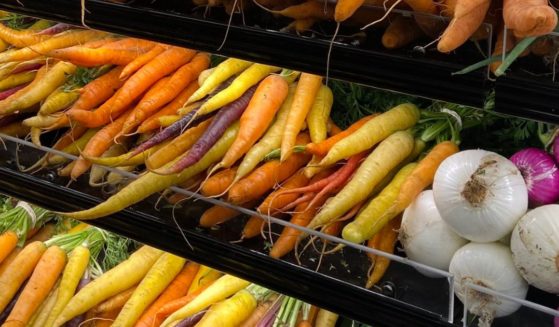 Produce is seen at the District 10 Market in the Bayview-Hunters Point area of San Francisco.