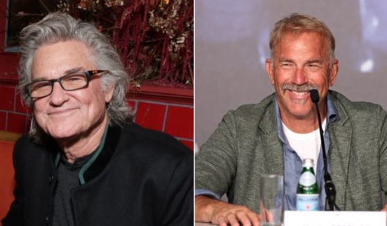 Actor Kurt Russell, left; Hollywood powerhouse Kevin Costner, right.