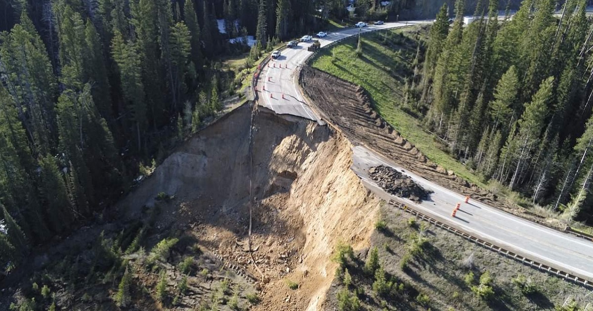 The Teton Pass connecting Jackson, Wyoming, to Victor, Idaho, has been severed.