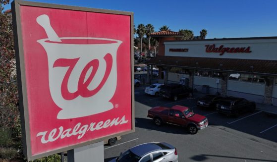 In an aerial view, a sign is posted outside of a Walgreens store on January 4, 2024 in San Pablo, California.