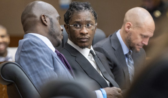 Rapper Young Thug, whose real name is Jeffery Williams, is seen at a hearing in a file photo from December 22, 2022.