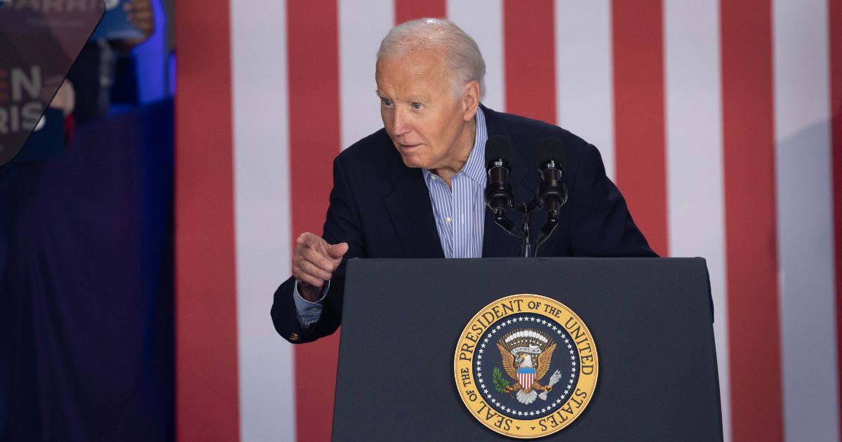 President Joe Biden speaks during a campaign rally at Sherman Middle School in Madison, Wisconsin, on Friday.