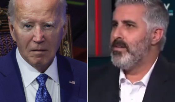 While he acknowledged that he has never examined the president, neurologist Dr. Tom Pitts, right, told NBC News that there's no doubt in his mind that President Joe Biden, left, is suffering from Parkinson's disease.