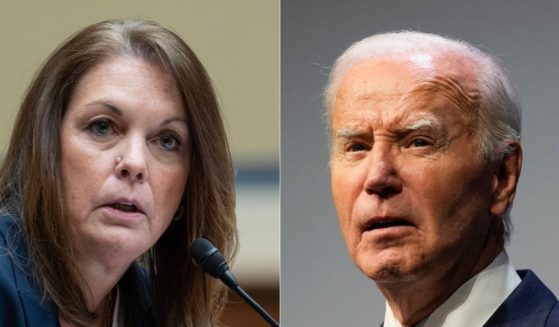 President Joe Biden, right, is facing backlash online for his statement on the resignation of Secret Service Director Kimberly Cheatle, left, on Tuesday, following the assassination attempt of former President Donald Trump.