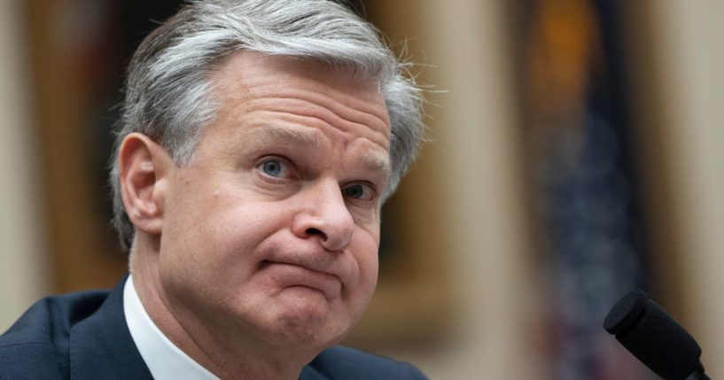 FBI Director Christopher Wray appears before the House Judiciary Committee on Capitol Hill in Washington, D.C., on Wednesday.