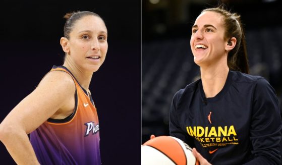 On Sunday, Indiana Fever rookie Caitlin Clark, right, played through a migraine to defeat the Phoenix Mercury. Mercury veteran Diana Taurasi, left, had been a vocal critic of Clark.