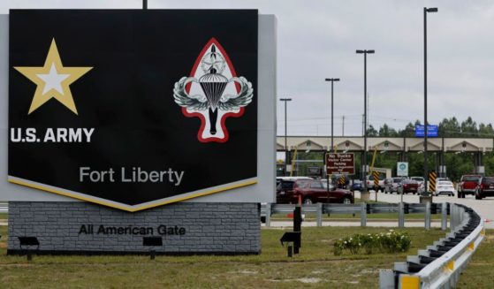 The new Fort Liberty sign is displayed outside the base on Friday, June 2, 2023 in Fort Liberty, North Carolina. The base was formerly known as Fort Bragg.
